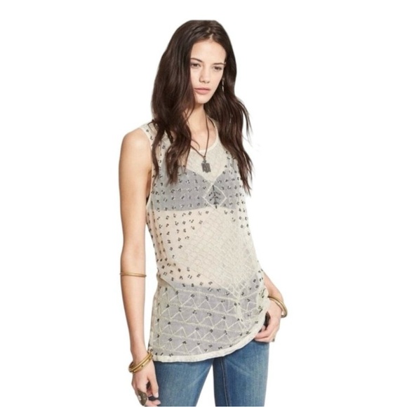 Free People Tops - Free People Embroidered Tunic - Size XS